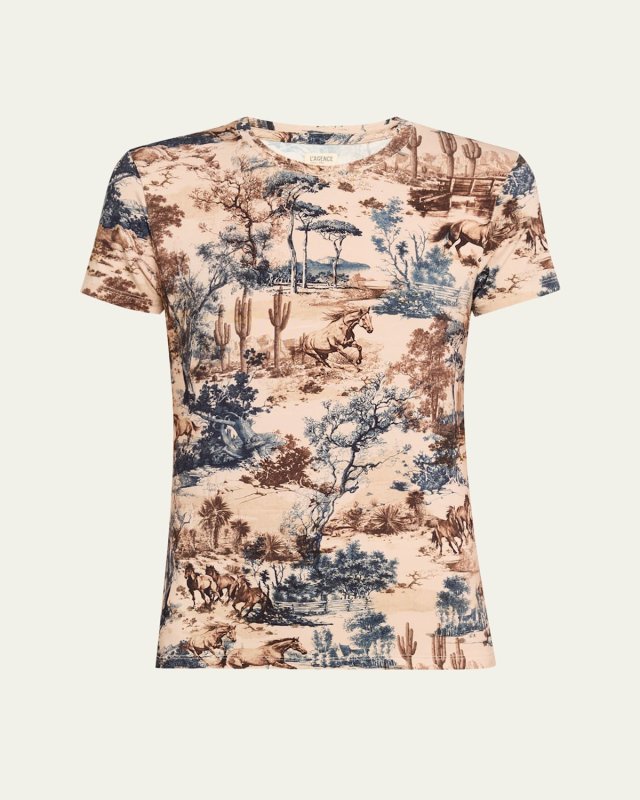 Ressi Short-Sleeve Western Toile Tee